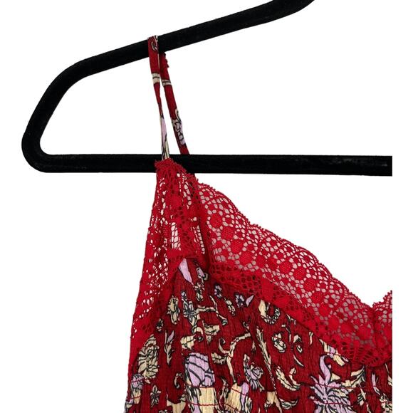 Free People dress Last Night Mini Nightgown Slipdress red Medium M - Picture 4 of 10